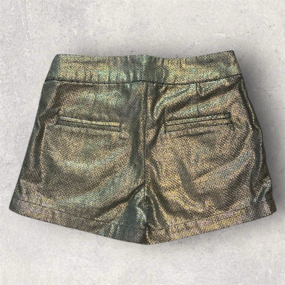 Charley 5.0 Boutique Metallic Gold and Black Women's Shorts- Size 25 - Picture 2 of 4